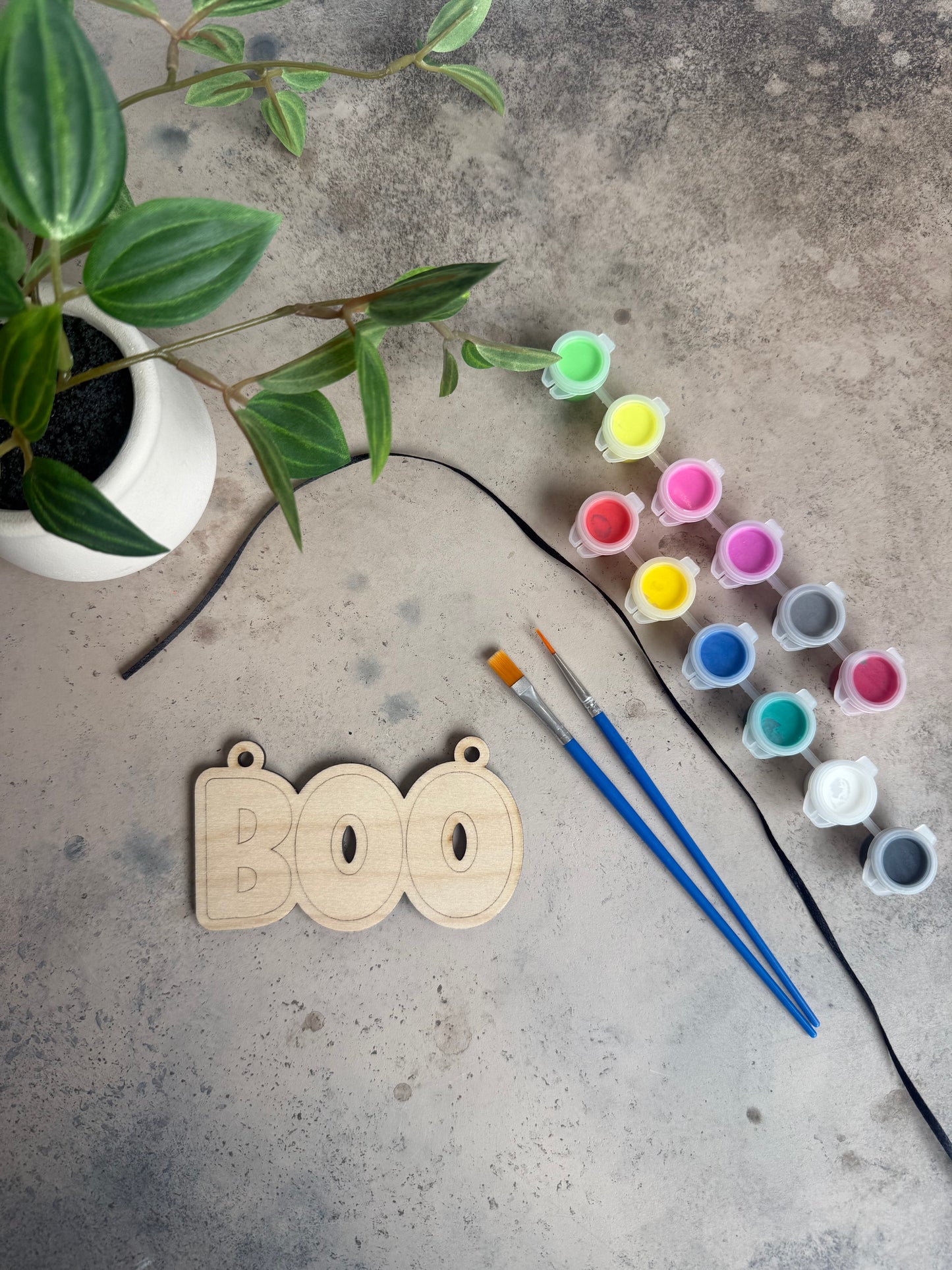Halloween Paint-Your-Own Wooden Ornament Kit