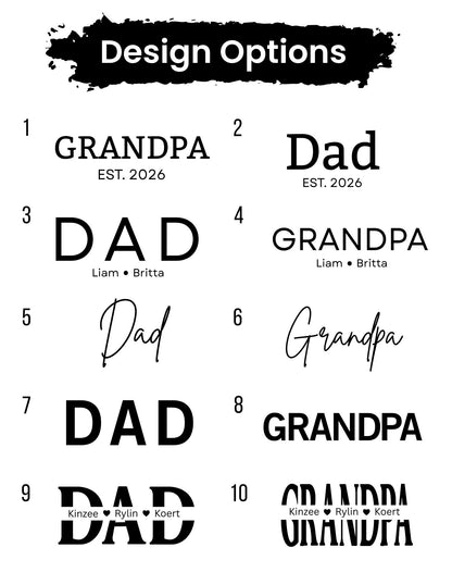 Personalized Dad/Grandpa Hat