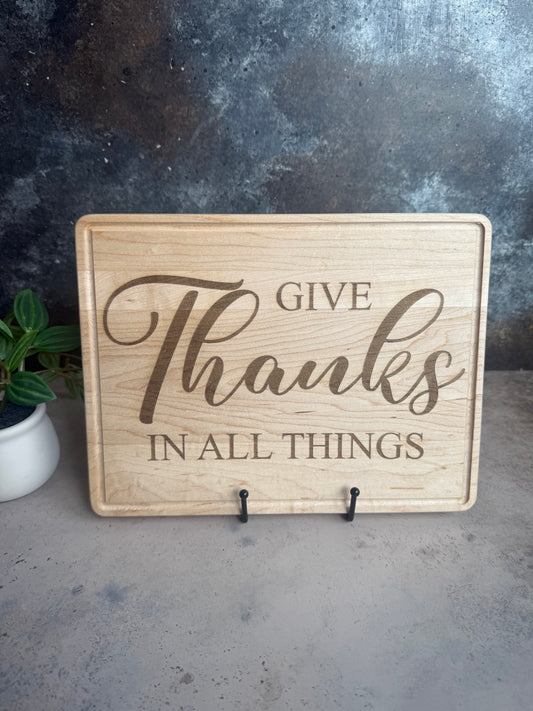 Give Thanks Cutting Board