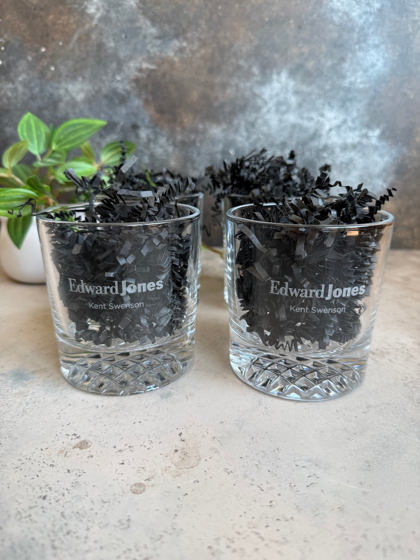 Personalized Engraved Rock Glass Set