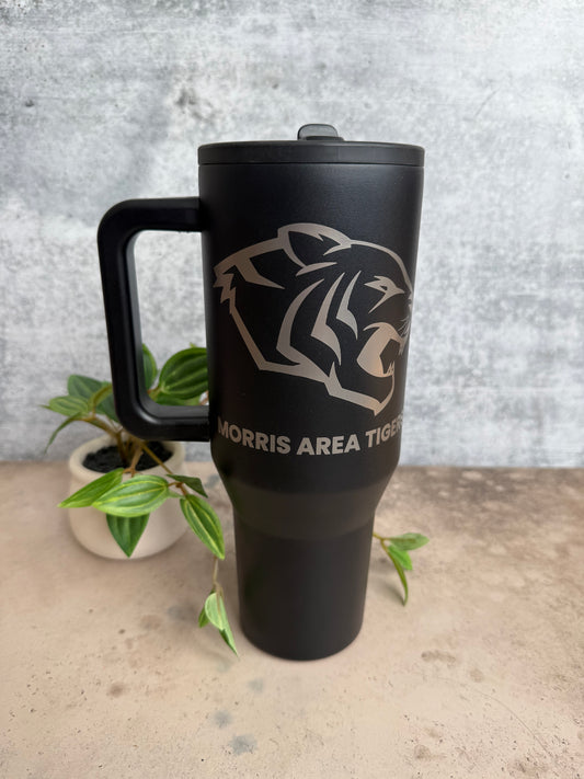 Morris Tigers - 40oz Spill Free Stainless Steel Vacuum Tumbler
