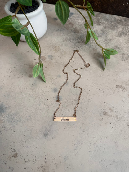 Personalized Bar Necklace