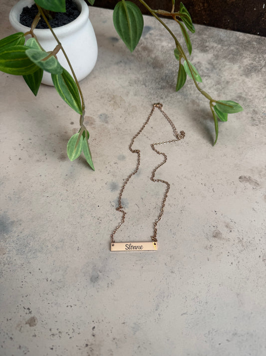 Personalized Bar Necklace