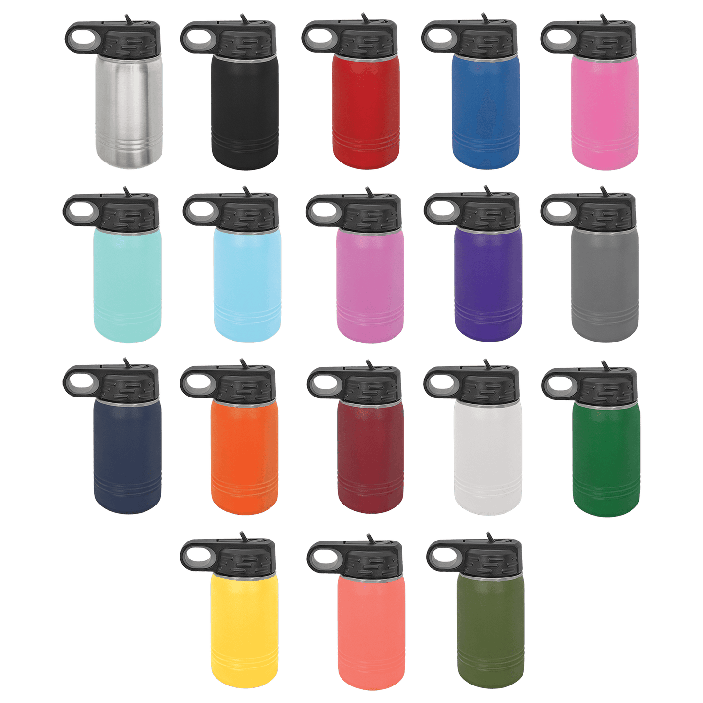 12 Ounce Water Bottle - Flip Top