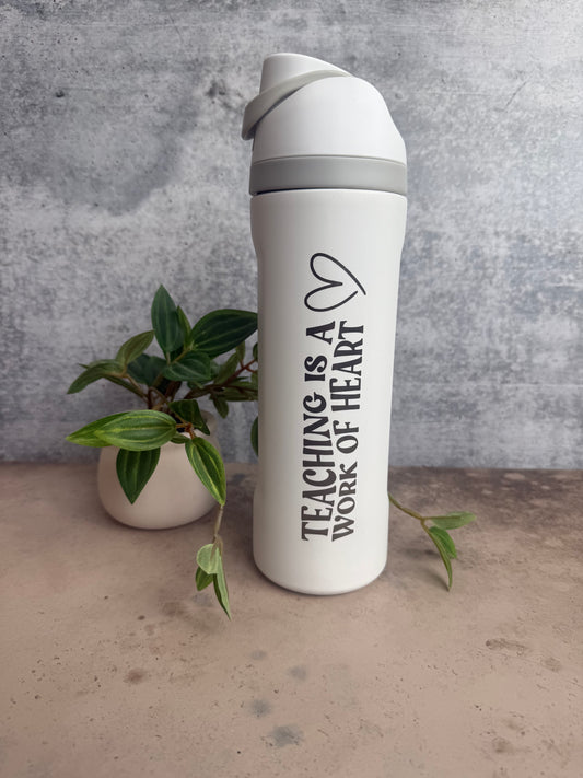 Teaching Is A Work of Heart
 - Sip Water Bottle - 24 Ounce