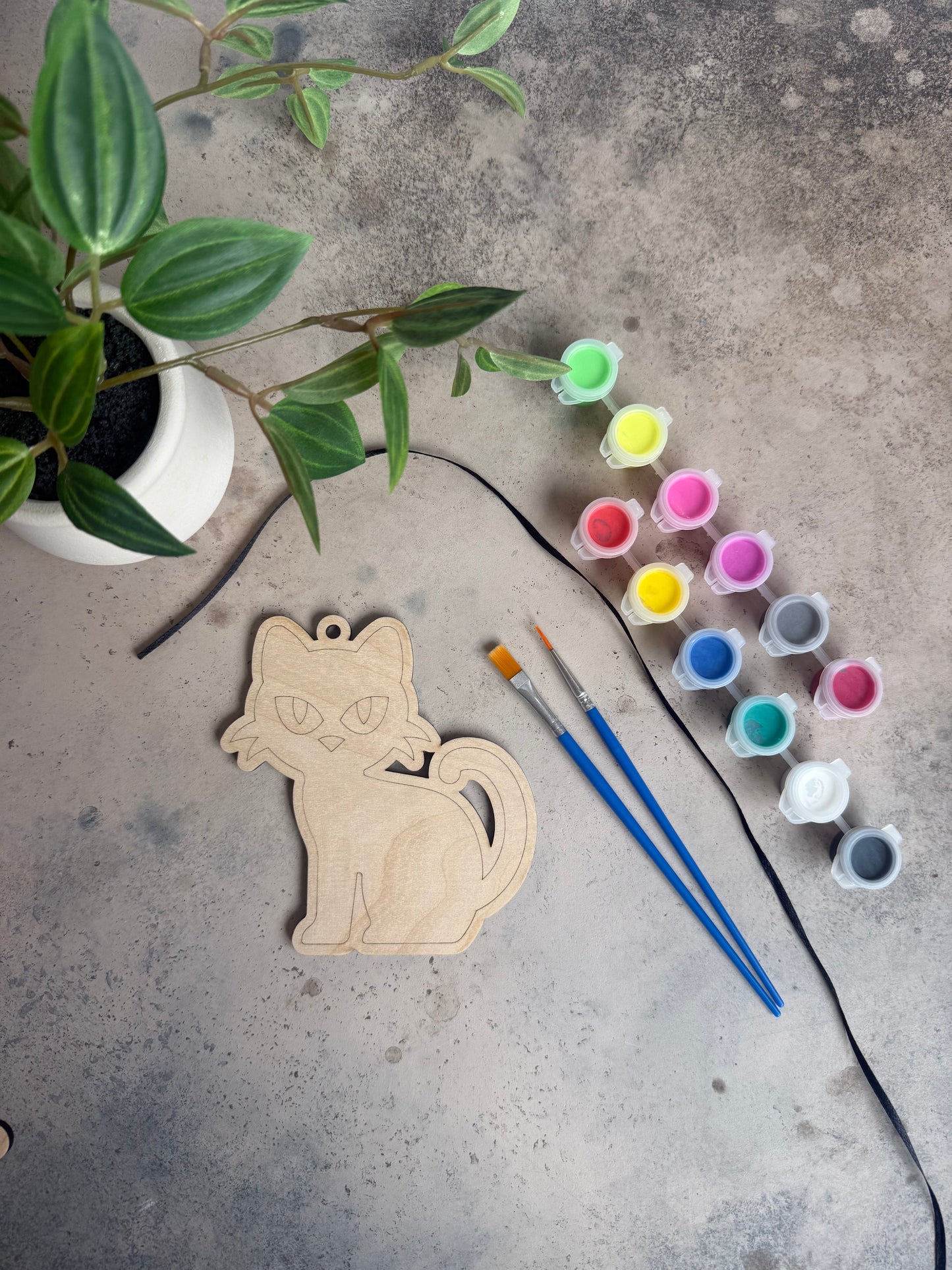 Halloween Paint-Your-Own Wooden Ornament Kit - ADD ON