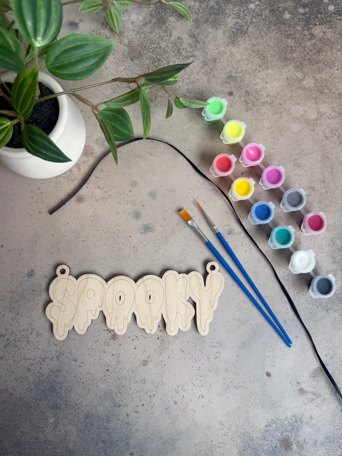 Halloween Paint-Your-Own Wooden Ornament Kit - ADD ON