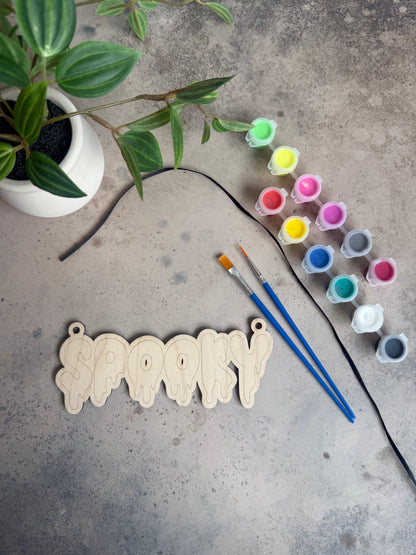 Halloween Paint-Your-Own Wooden Ornament Kit - ADD ON