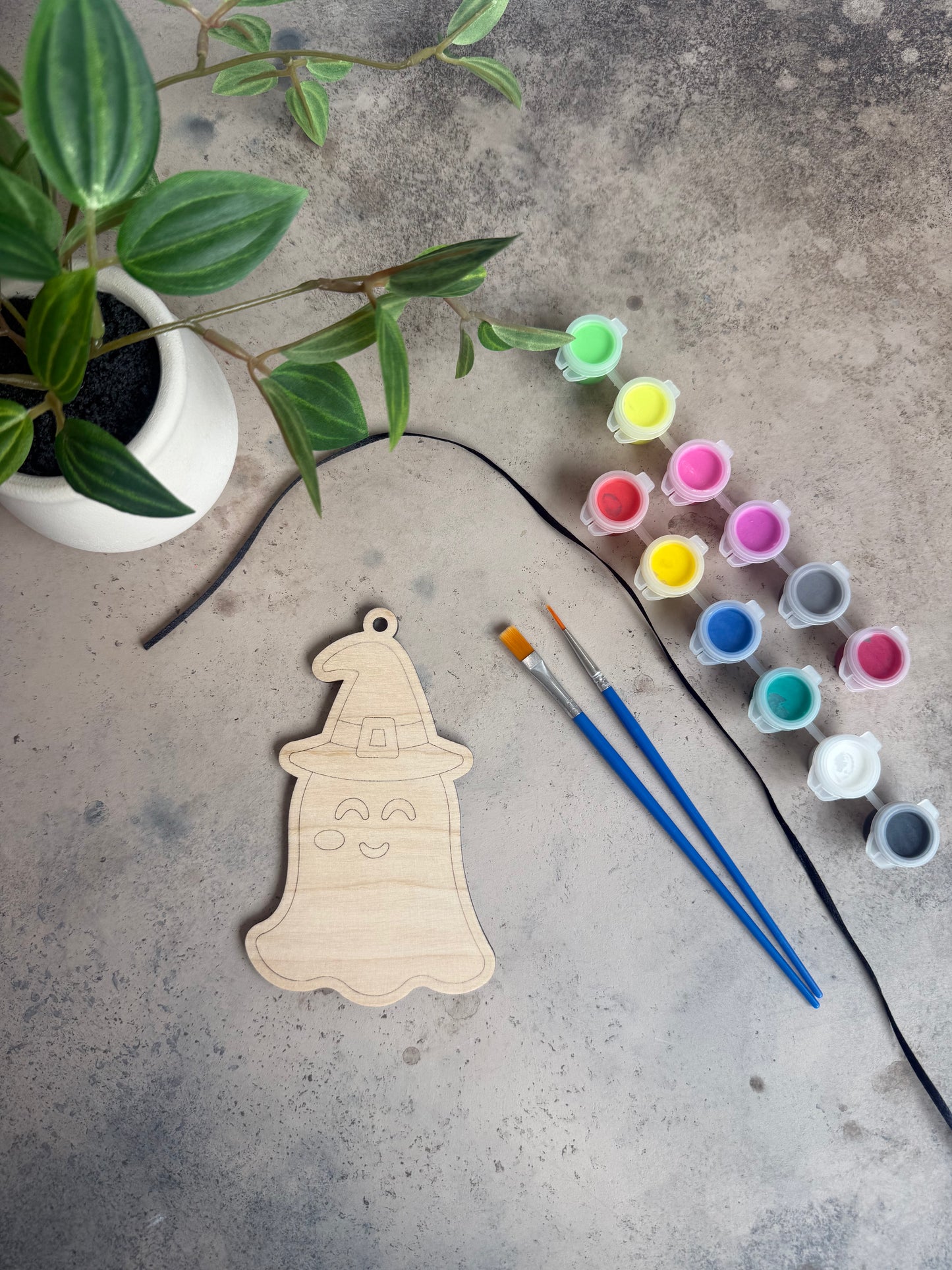 Halloween Paint-Your-Own Wooden Ornament Kit - ADD ON