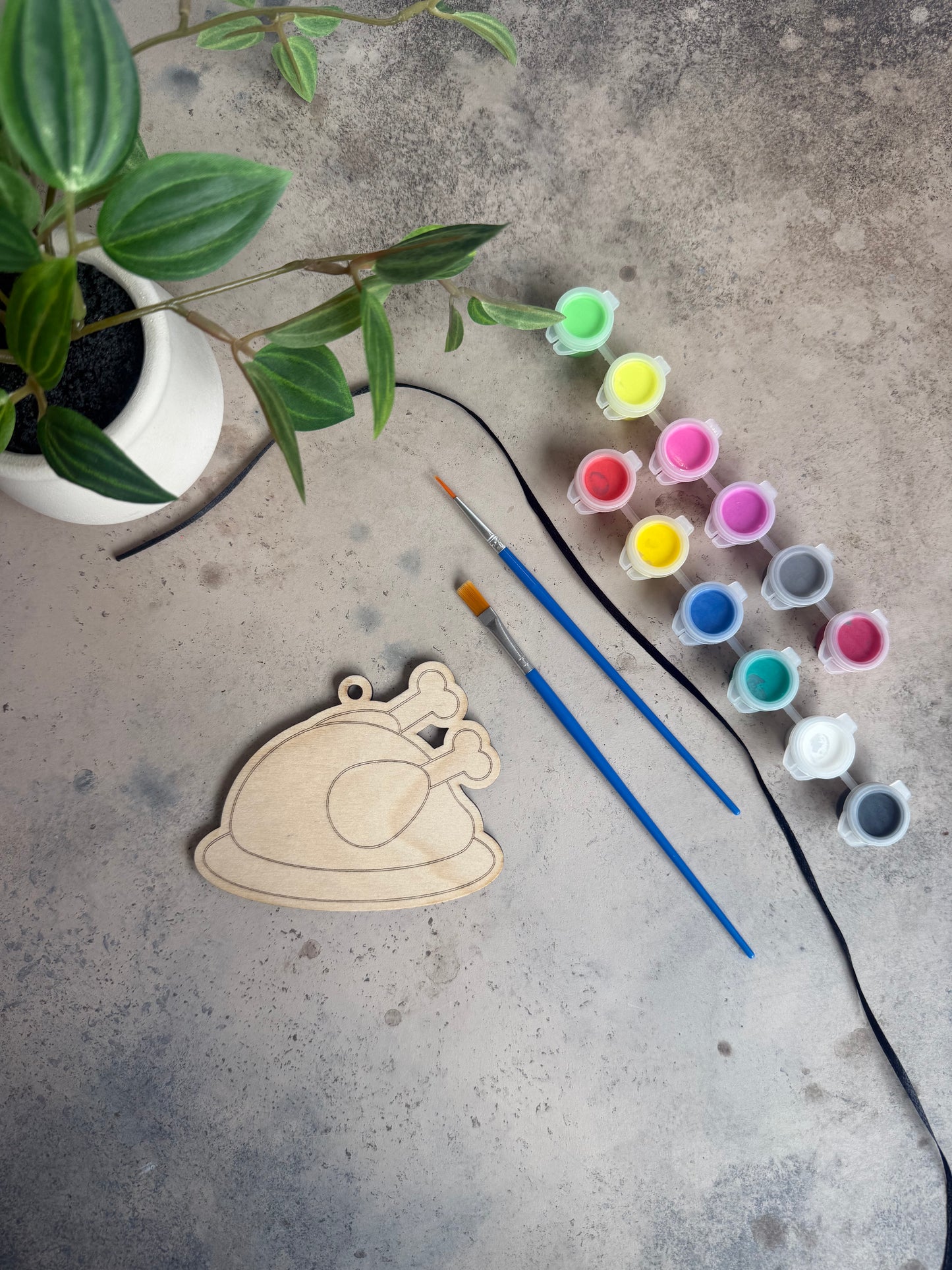 Thanksgiving Paint-Your-Own Wooden Ornament Kit - ADD ON