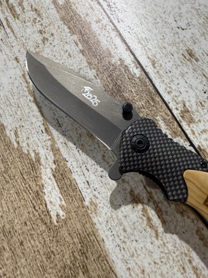 Olive Wood Handle Pocket Knife