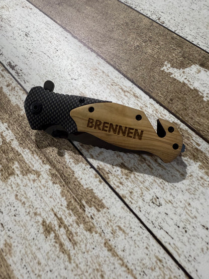 Olive Wood Handle Pocket Knife